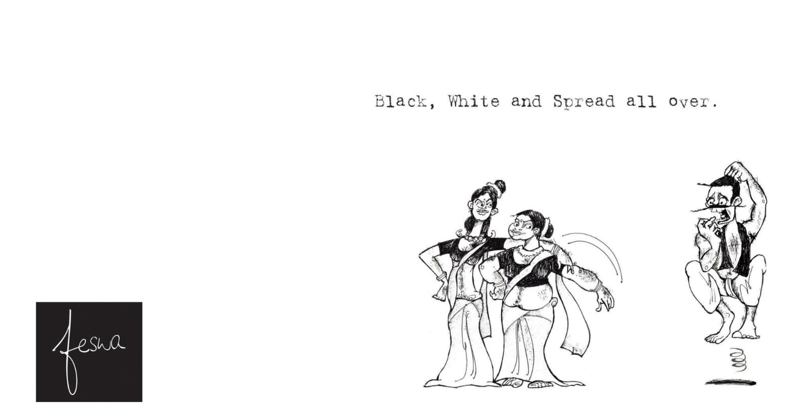 Feswa brand book — Black, White and Spread all over.